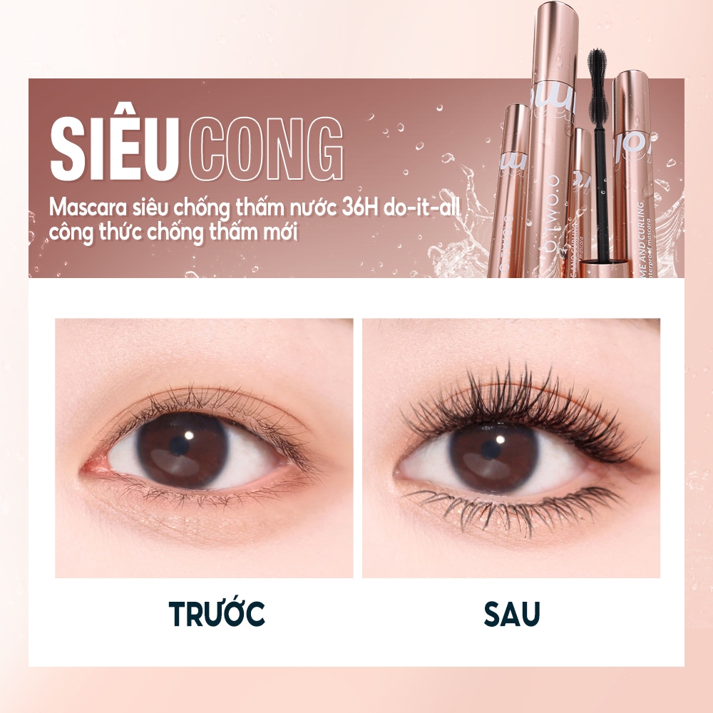 O.two.o Bộ Trang Điểm 3 Trong Một 1 Gồm mascara + Bút Kẻ Lông Mày + Túi Vải canvas 160g Hiệu o.two.o