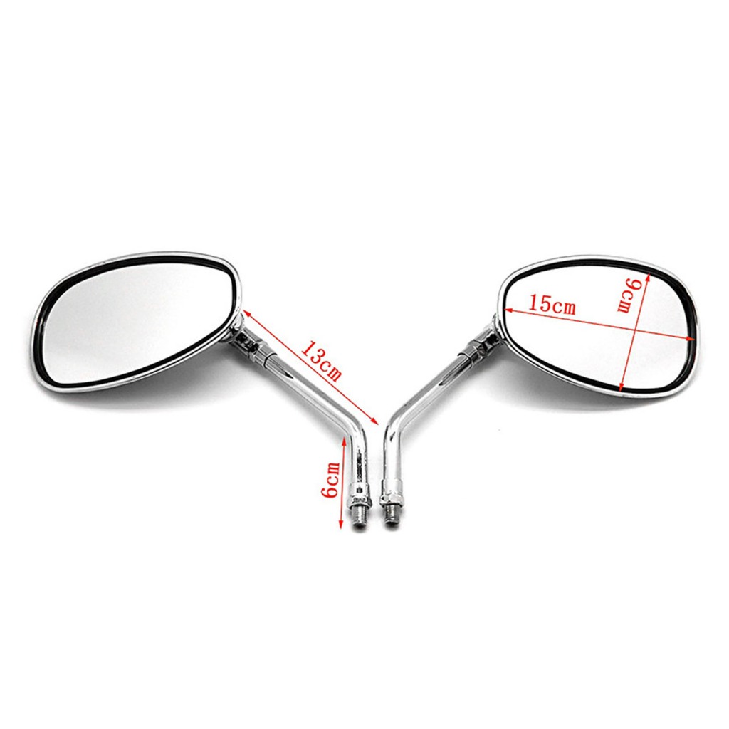 Motorlife 2 Chiếc Xe Máy Chiếu Hậu Mạ Điện Chống Rỉ Sét Bề Mặt Trong Suốt Tay Cầm Phía Sau Gương Cho