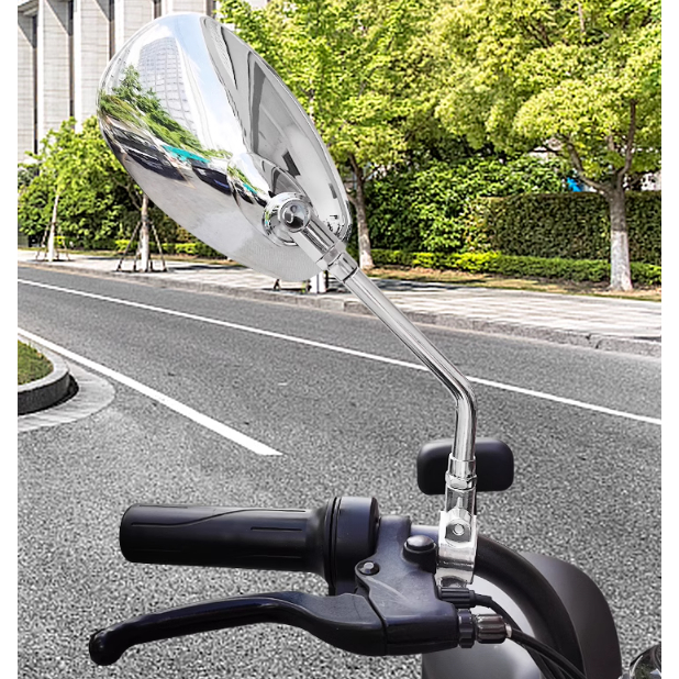 Motorlife 2 Chiếc Xe Máy Chiếu Hậu Mạ Điện Chống Rỉ Sét Bề Mặt Trong Suốt Tay Cầm Phía Sau Gương Cho