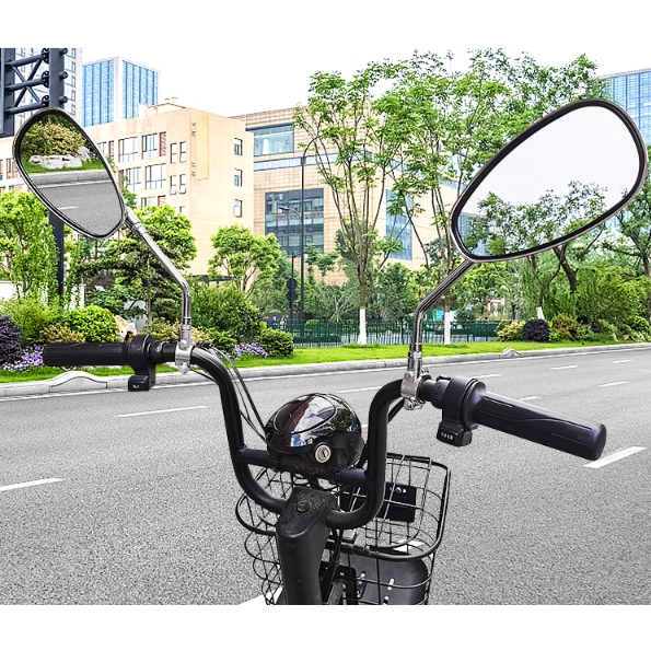 Motorlife 2 Chiếc Xe Máy Chiếu Hậu Mạ Điện Chống Rỉ Sét Bề Mặt Trong Suốt Tay Cầm Phía Sau Gương Cho