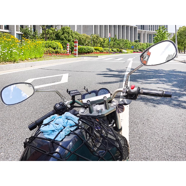 Motorlife 2 Chiếc Xe Máy Chiếu Hậu Mạ Điện Chống Rỉ Sét Bề Mặt Trong Suốt Tay Cầm Phía Sau Gương Cho