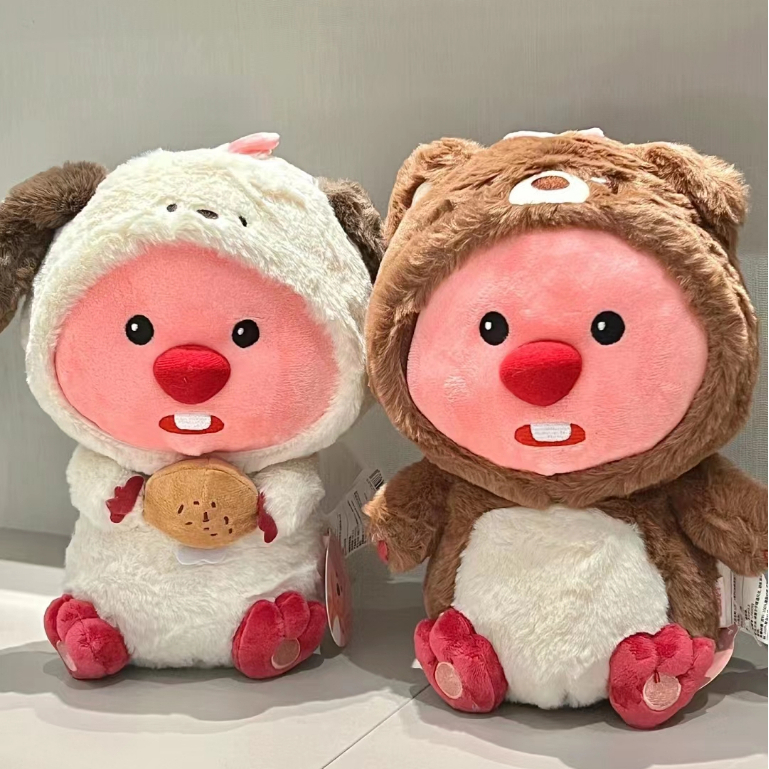 Mr.puffer Mới Toanh Thú Nhồi Bông Mềm Màu Hồng beaver ruby loppy