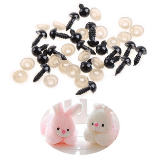 Set 20 mắt nhựa màu đen 8mm cho gấu bông / búp bê