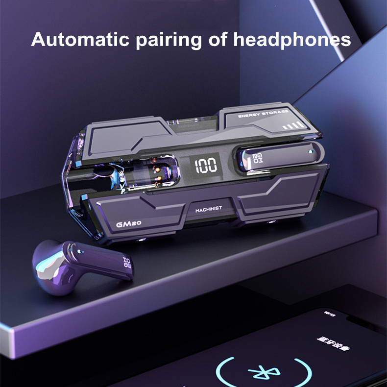 Tai Nghe Không Dây bluetooth 5.3 Âm Thanh hifi gm20 tws Hiệu Quả Thấp Dùng Chơi Game