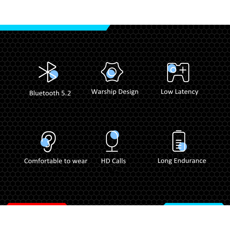 Tai Nghe Không Dây bluetooth 5.3 Âm Thanh hifi gm20 tws Hiệu Quả Thấp Dùng Chơi Game