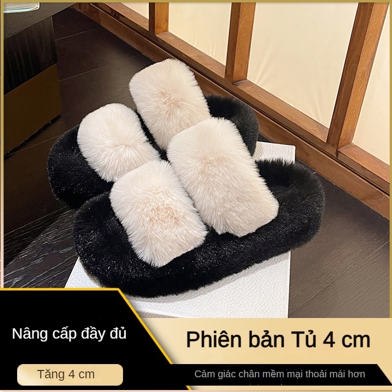 Dép Bông Hình Ếch Hoạt Đi Trong Nhà Đế Dày Thời Trang Thu Đông 2023 Cho Nữ