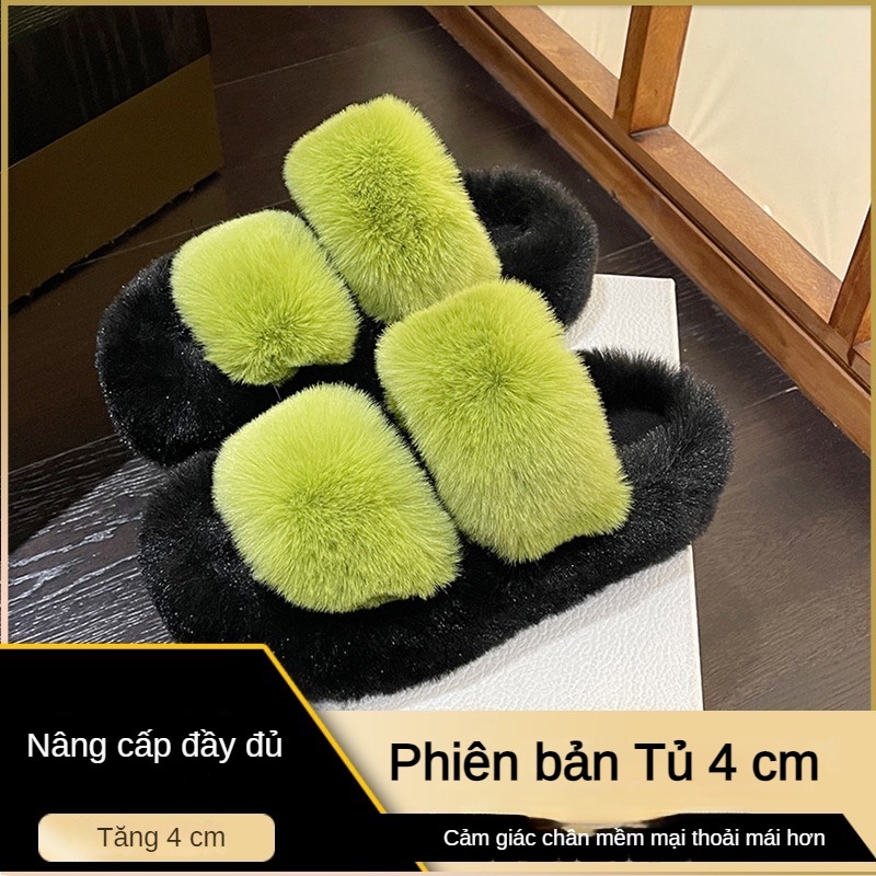 Dép Bông Hình Ếch Hoạt Đi Trong Nhà Đế Dày Thời Trang Thu Đông 2023 Cho Nữ