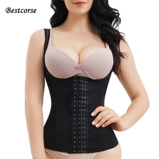 Bestcorse nhỏ 3xl thoáng khí ngoại cỡ áo nịt ngực ngang eo để tập luyện vest với xương xương shapewear hàng đầu mỏng tráng bộ đồ định hình bụng phẳng giảm béo bụng nịt bụng dạ dày mỏng hơn cho phụ nữ điều chỉnh lưng gù dựa lưng chất thải đai thắt eo chính