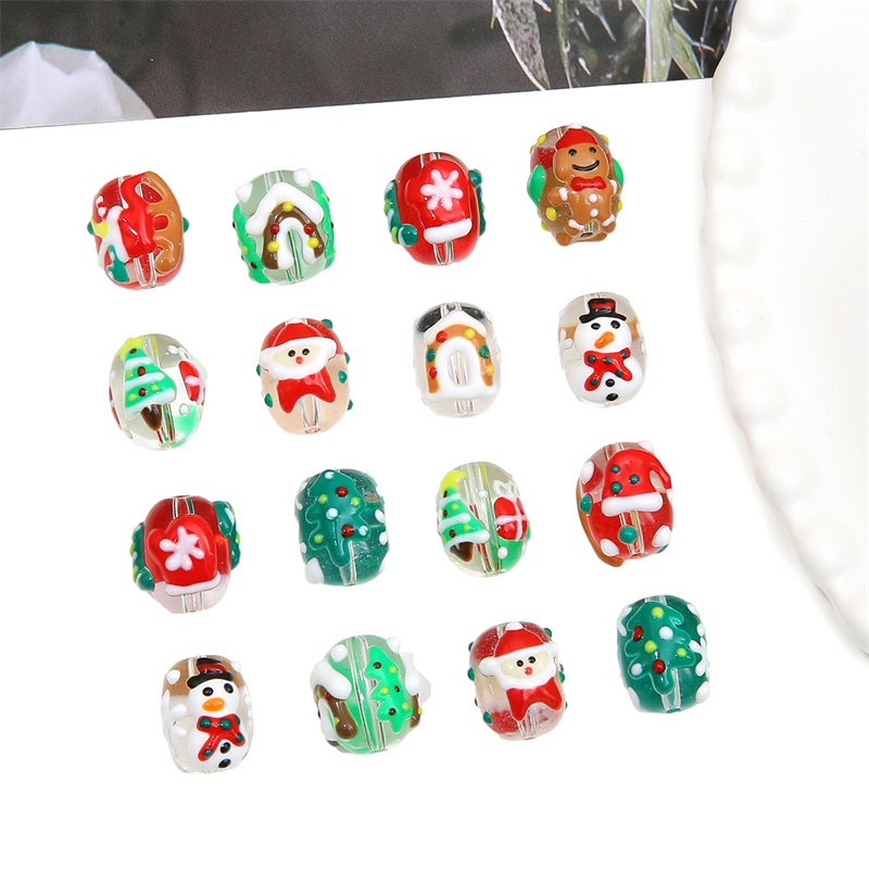 1 Túi Hạt Thủy Tinh Xâu Chuỗi Hạt Thủ Công Trang Trí Giáng Sinh Dành Cho Làm Trang Sức Giáng Sinh