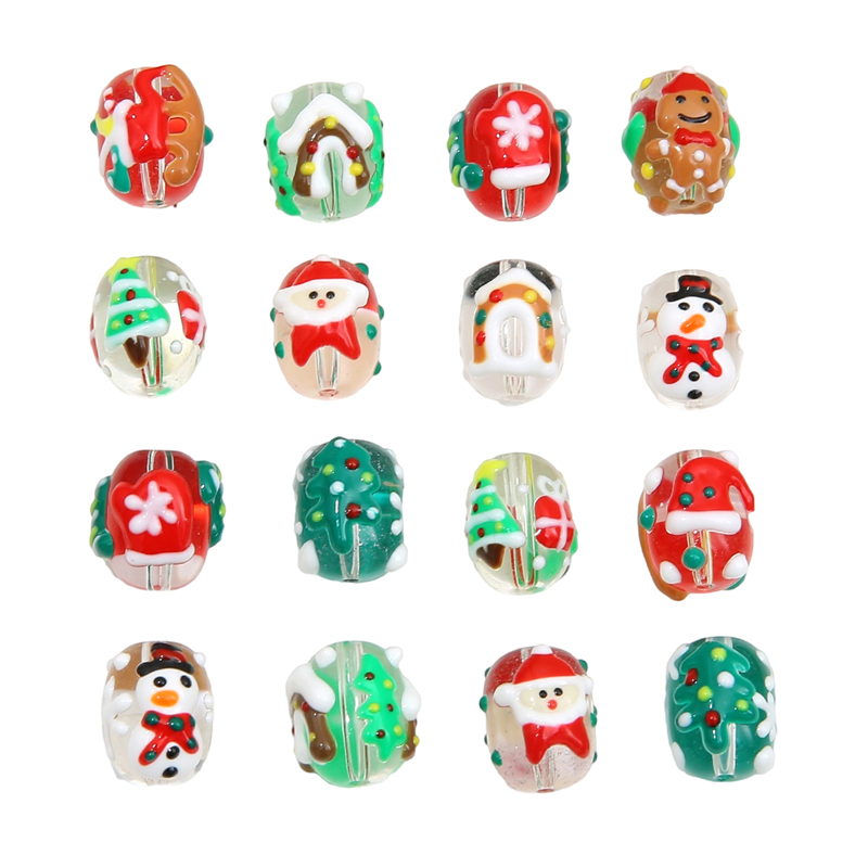 1 Túi Hạt Thủy Tinh Xâu Chuỗi Hạt Thủ Công Trang Trí Giáng Sinh Dành Cho Làm Trang Sức Giáng Sinh