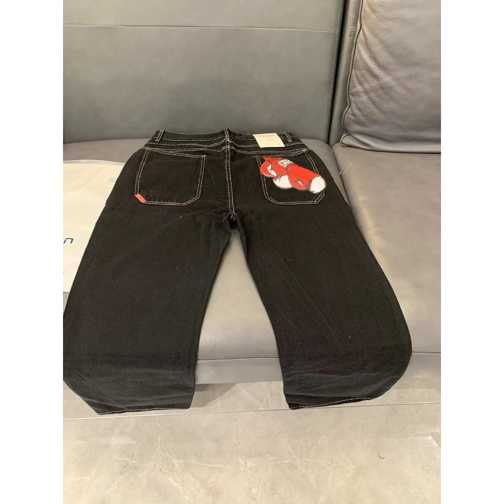 Y2k jnco Quần baggy Jean baggy Cạp Cao Ống Rộng Phong Cách hip hop Đường Phố harajuku Cá Tính Cho Nam Và Nữ