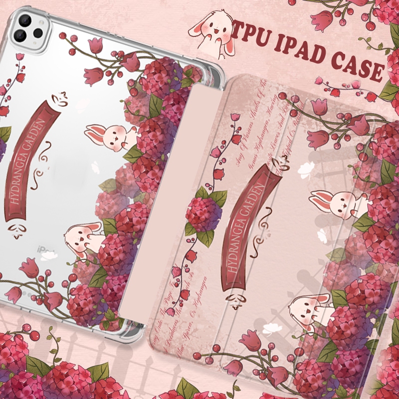 Bao Da Máy Tính Bảng Bằng Acrylic Hình Thỏ Cho iPad 10th Gen 10.9 2022 2021 10.2 Inch Gen 9th Gen 8Th 7th Gen Air5 iPad Pro 10.9