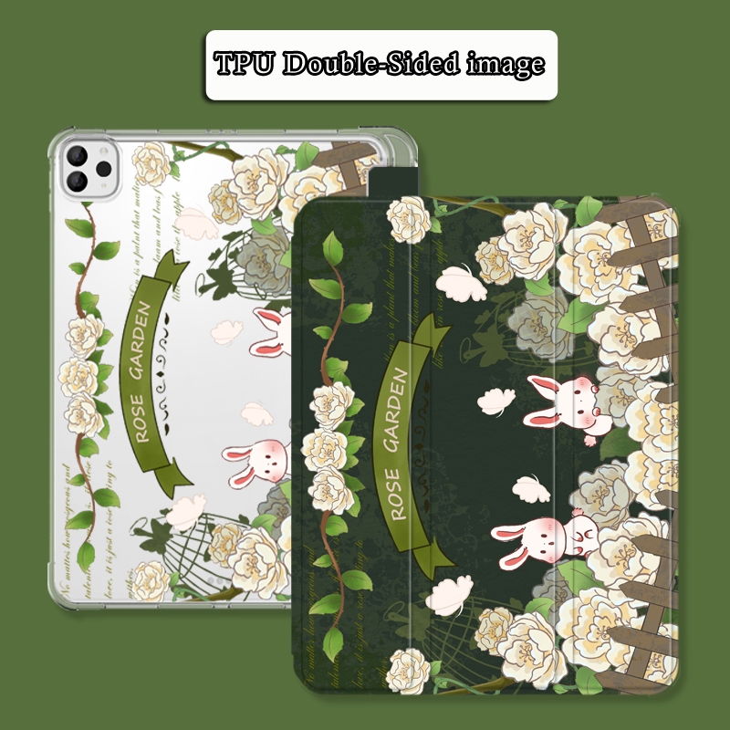 Bao Da Máy Tính Bảng Bằng Acrylic Hình Thỏ Cho iPad 10th Gen 10.9 2022 2021 10.2 Inch Gen 9th Gen 8Th 7th Gen Air5 iPad Pro 10.9
