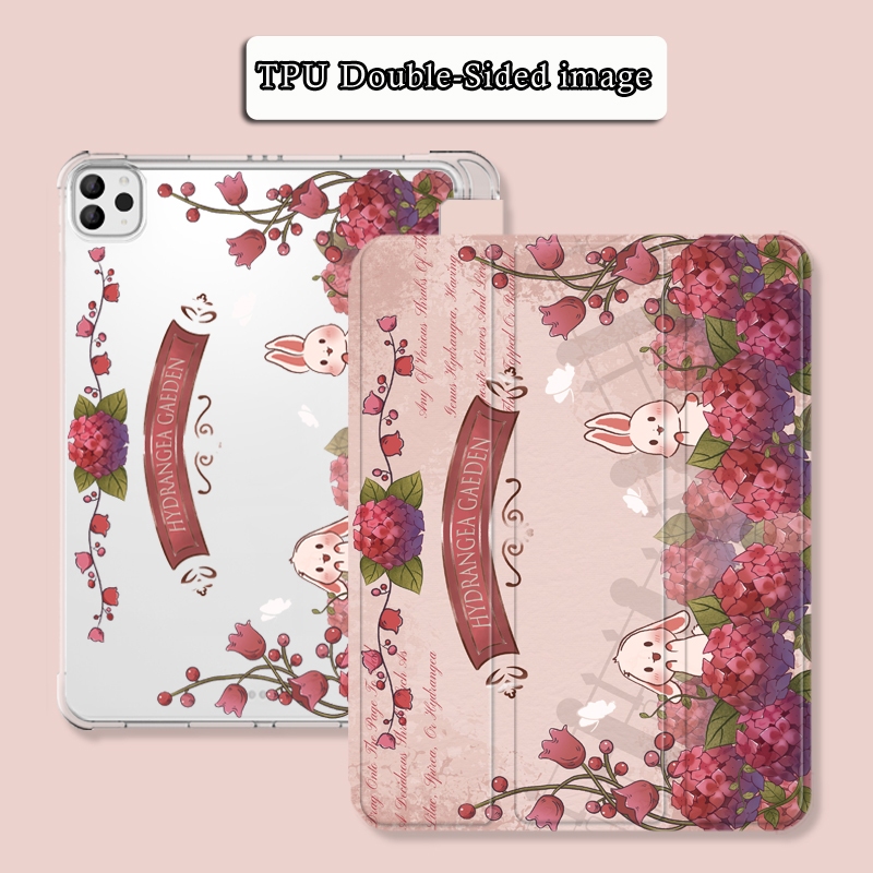 Bao Da Máy Tính Bảng Bằng Acrylic Hình Thỏ Cho iPad 10th Gen 10.9 2022 2021 10.2 Inch Gen 9th Gen 8Th 7th Gen Air5 iPad Pro 10.9