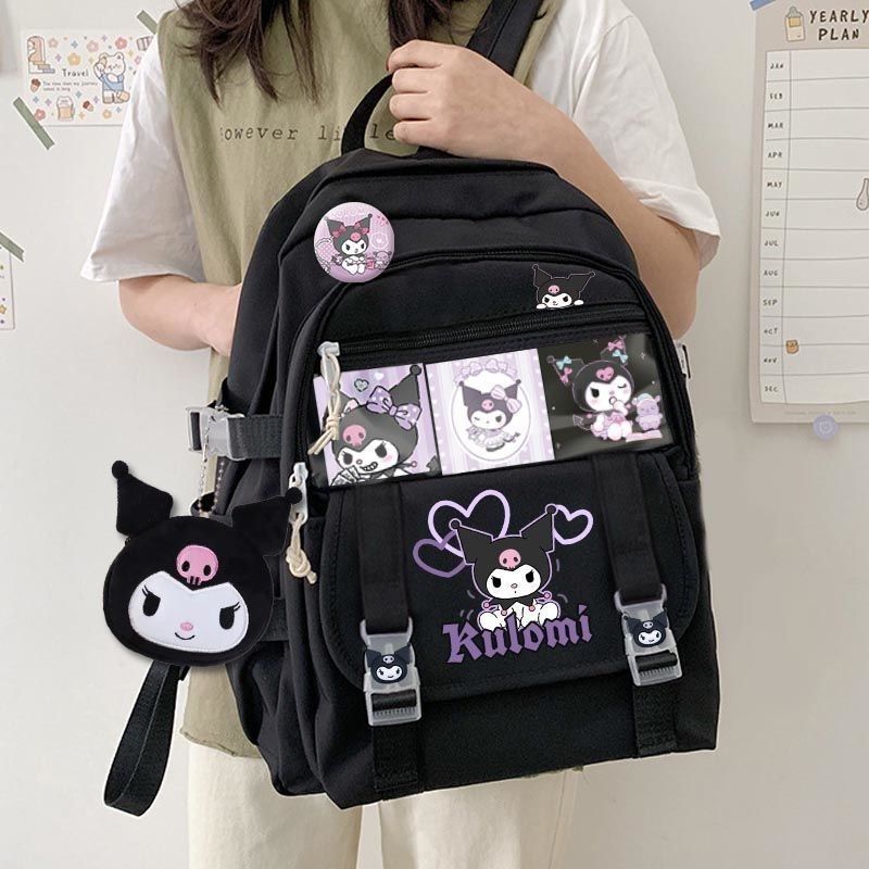 Sanrio Dễ Thương Balo Đi Học Họa Kuromi Tiết Hoạt Hình kuromi Đáng Yêu Cinnamoroll balo brand local