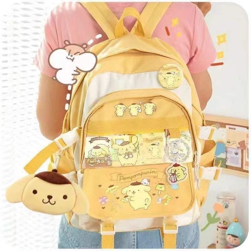 Sanrio Dễ Thương Balo Đi Học Họa Kuromi Tiết Hoạt Hình kuromi Đáng Yêu Cinnamoroll balo brand local