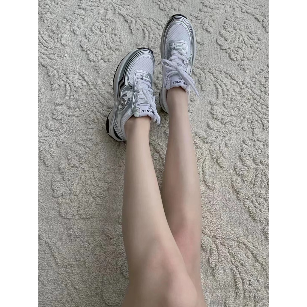 Giày Thể Thao Bạc Da Bò