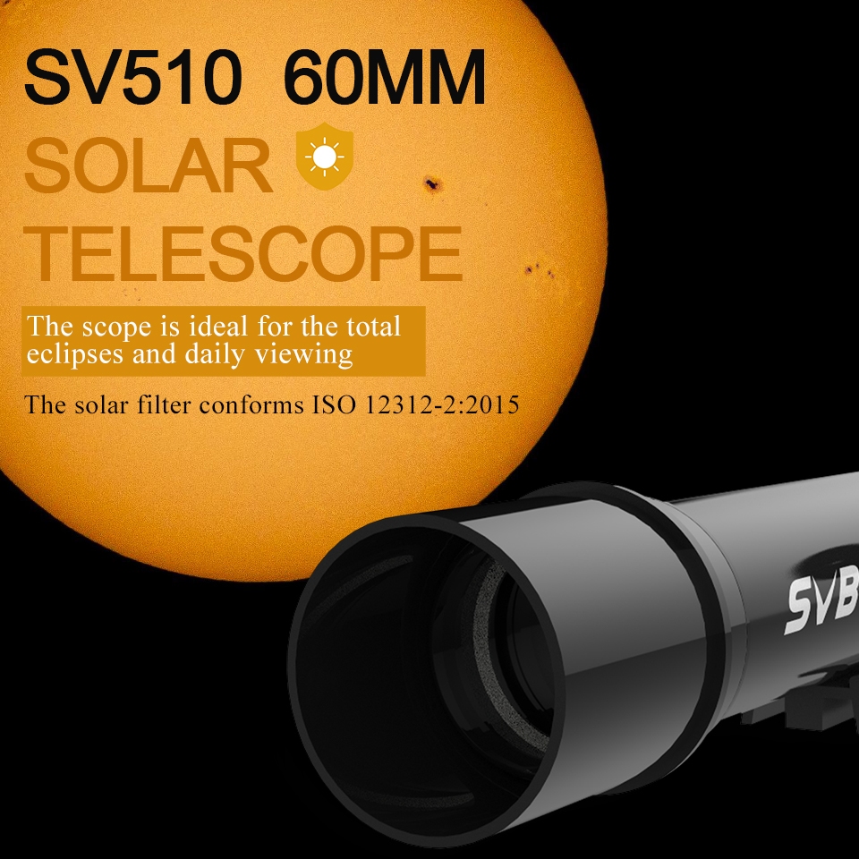 Sbby Ống Nhòm Năng Lượng Mặt Trời sv510 60mm f / 6.6 Kèm Ba Lô