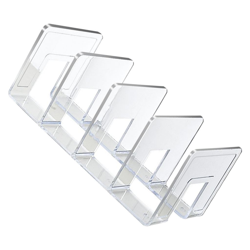 Giá sách Trong suốt acrylic giá sách máy tính để bàn kệ sách ngăn lưu trữ sách bookend kệ để bàn đứng sách
