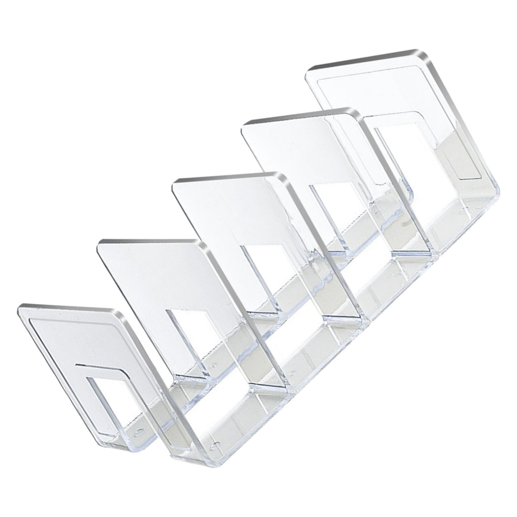 Giá sách Trong suốt acrylic giá sách máy tính để bàn kệ sách ngăn lưu trữ sách bookend kệ để bàn đứng sách
