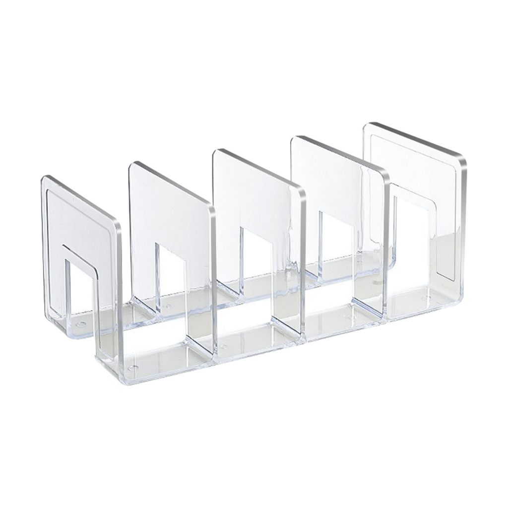 Giá sách Trong suốt acrylic giá sách máy tính để bàn kệ sách ngăn lưu trữ sách bookend kệ để bàn đứng sách