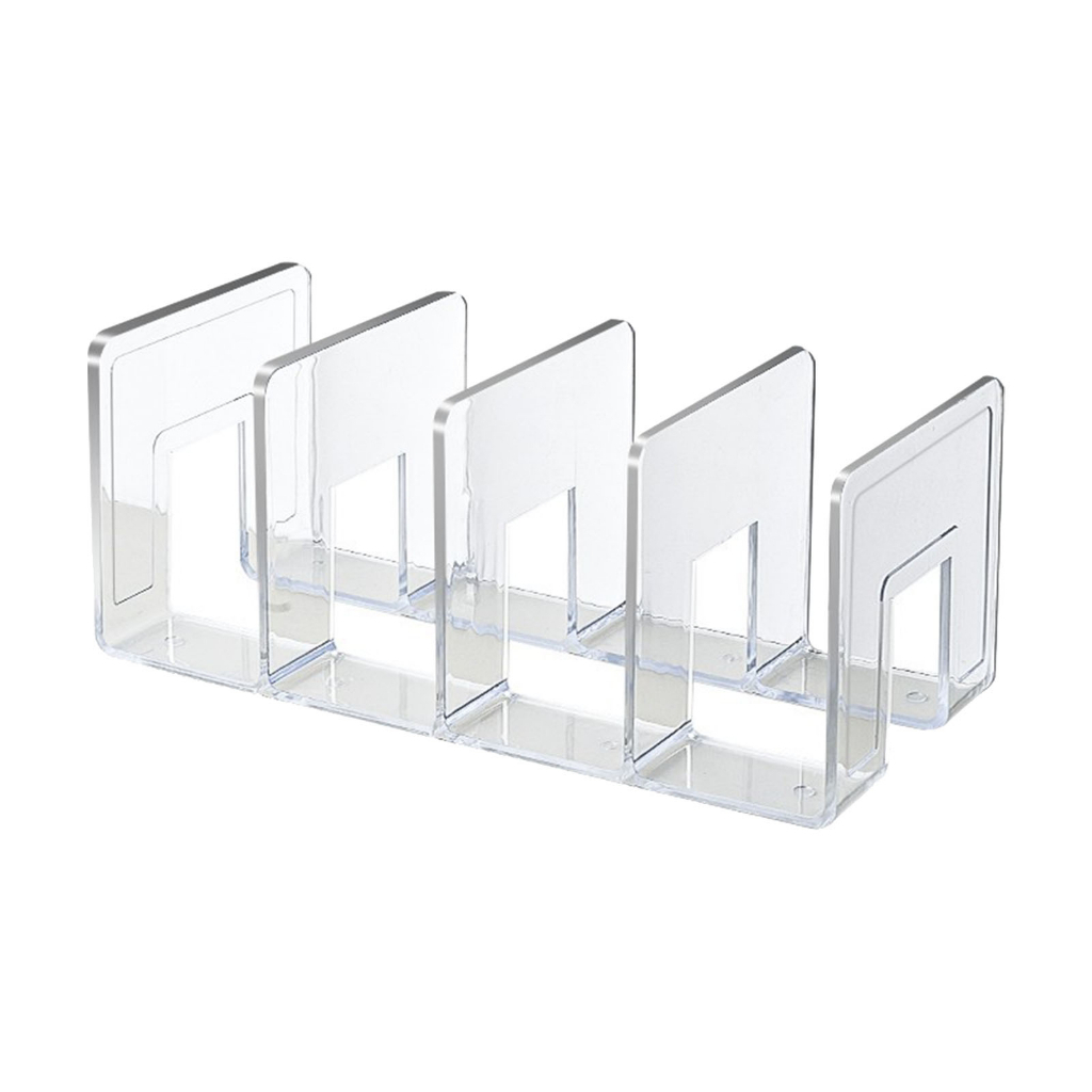 Giá sách Trong suốt acrylic giá sách máy tính để bàn kệ sách ngăn lưu trữ sách bookend kệ để bàn đứng sách