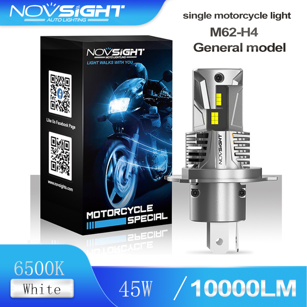 Novsight Đèn Pha LED M62 H4 45W 10000LM Cho Xe Mô Tô