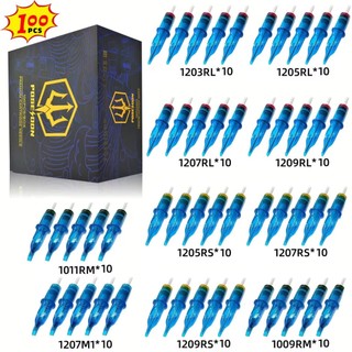 Bộ 100 kim xăm hình rs / m1 / rl / cm nhiều kích cỡ cho máy xăm
