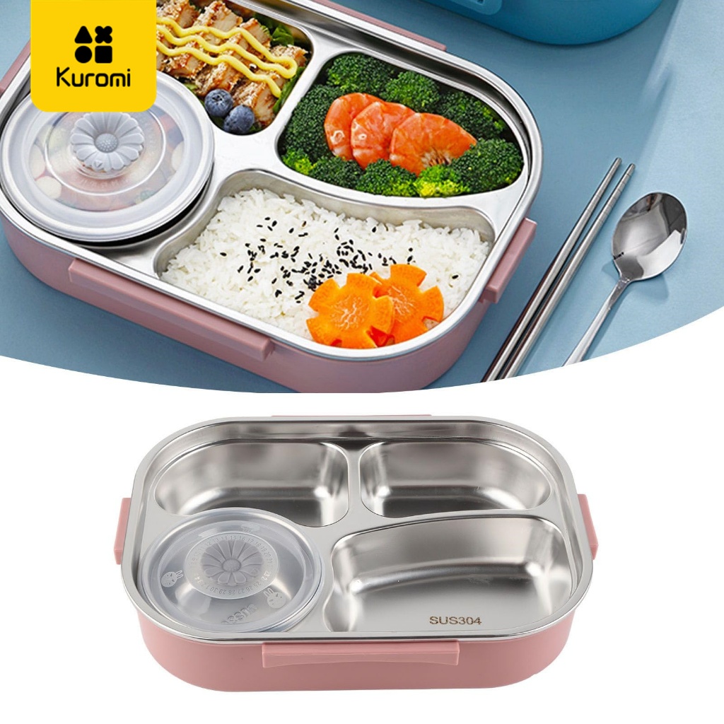 Hộp cơm giữ nhiệt, thực phẩm văn phòng lúa mạch NATAHI FS1 4 tầng Inox, chống gỉ, sang trọng