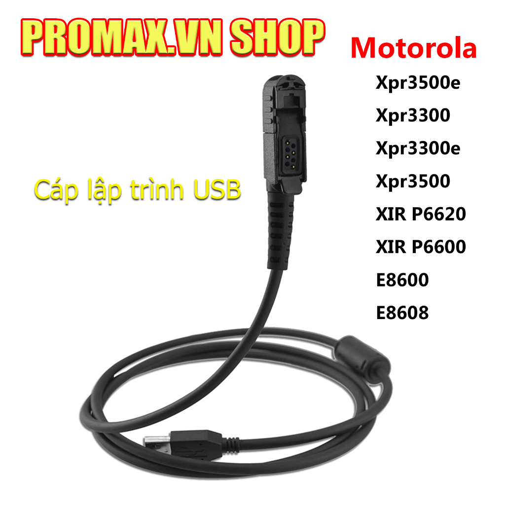 【PROMAX.VN SHOP】Dây Cáp Lập Trình USB Cho Motorola Xpr3500e Xpr3300 Xpr3300e Xpr3500 XIR P6620 XIR P6600 E8600 E8608