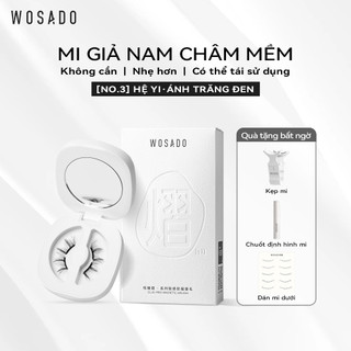 WOSADO MI GIẢ TỪ TÍNH MỀM  No.3 TWILIGHT BLACK - ÁNH TRĂNG ĐEN  Lông mi giả từ tính an toàn, tái sử dụng, chất lượng cao, chuyên nghiệp, chất liệu DuPont, được cấp bằng sáng chế Mi Anime tràn năng lượng  Trang điệm đậm và trang điểm tinh tế