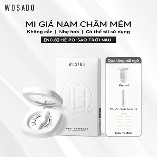 WOSADO MI GIẢ TỪ TÍNH MỀM  No.8 STARFIELD BROWN - SAO TRỜI NÂU  Lông mi giả từ tính an toàn, tái sử dụng, chất lượng cao, chuyên nghiệp, chất liệu DuPont, được cấp bằng sáng chế Mi tình nhân cao cấp  Trang điểm nhẹ và trang điểm tinh tế