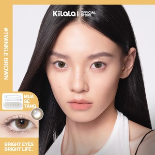 10 chiếc kính áp tròng kilala màu nâu twinkle brown dia 14.5mm và ebony brown dia 14.2mm lens cận 1 ngày có độ