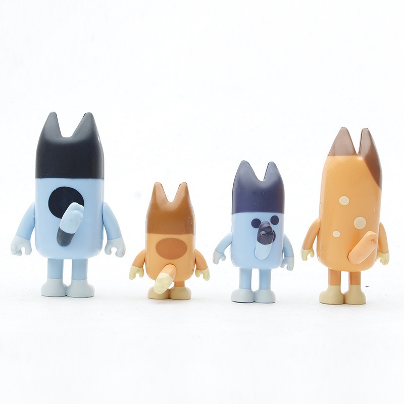 Set 8 Mô Hình Mô Phỏng Nhân Vật Phim Hoạt Hình bluey and friends 6-8cm