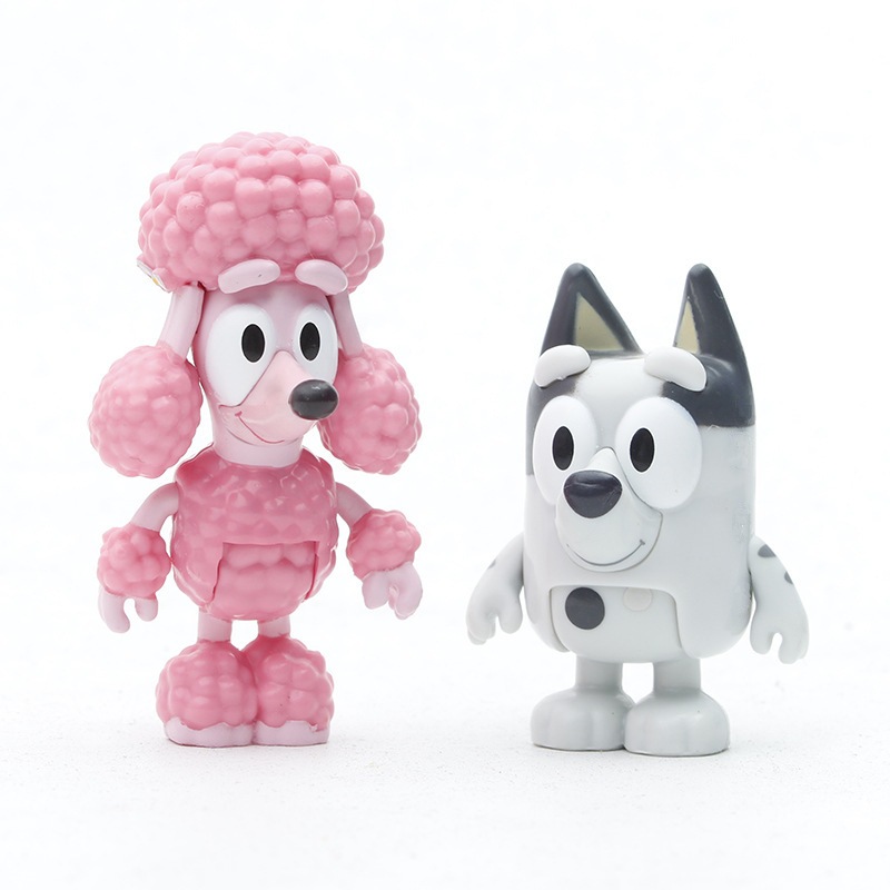 Set 8 Mô Hình Mô Phỏng Nhân Vật Phim Hoạt Hình bluey and friends 6-8cm