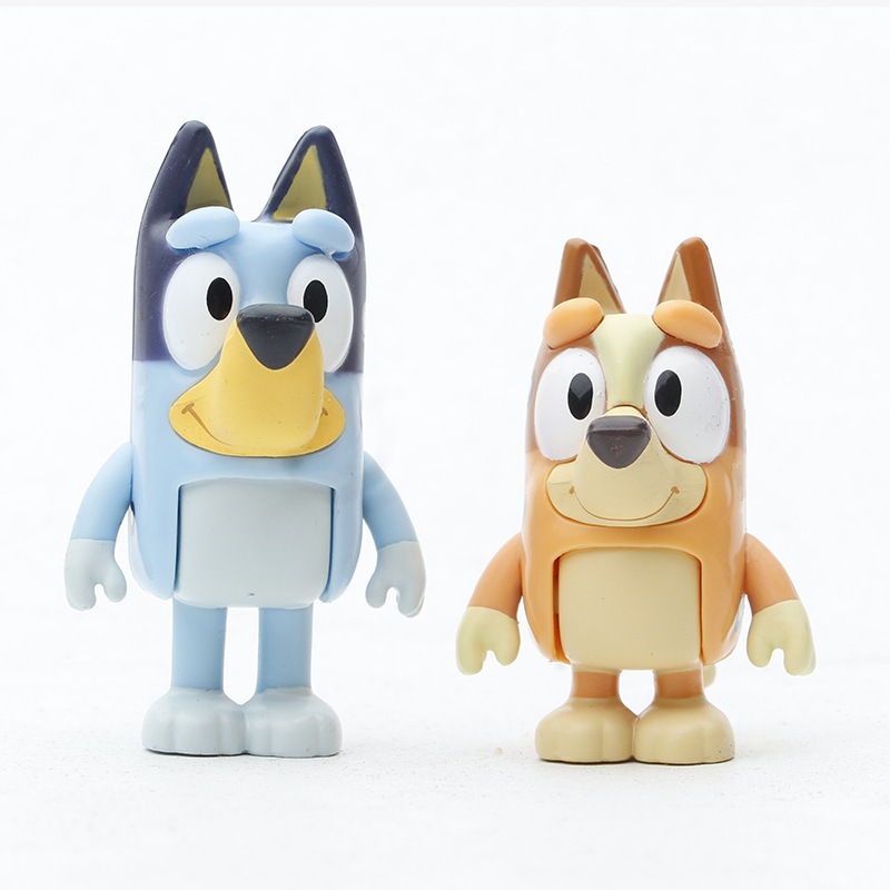 Set 8 Mô Hình Mô Phỏng Nhân Vật Phim Hoạt Hình bluey and friends 6-8cm