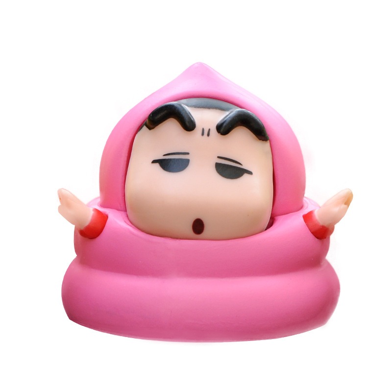 Set 6 Mô Hình Nhân Vật Phim Hoạt Hình shin-chan nohara shinnosuke / Dưa Hấu / Nho Bằng pvc Để Bàn Trang Trí