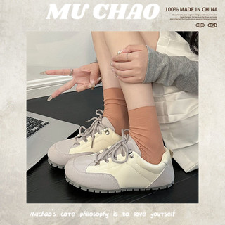 Giày thể thao MUCHAO đế phẳng đơn giản thời trang cổ điển dành cho nữ