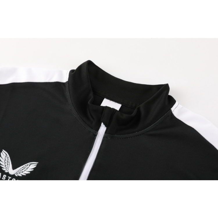 Set Đồ Đá Banh Tay Dài Màu Đen Có Khóa Kéo Size s-Xl 2023-24