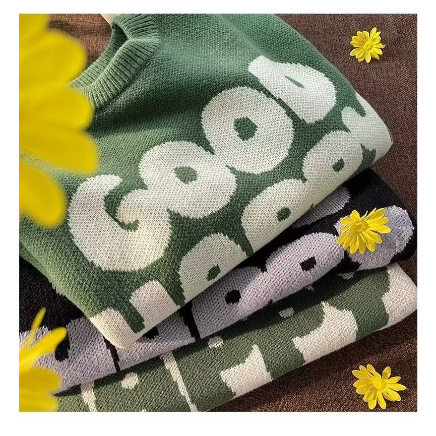 Kyushuad Áo sweater Dệt Kim Phong Cách hong kong Thời Trang Cho Nam