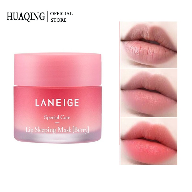 HUAQING Mặt nạ ngủ môi Laneige Sweet mint dưỡng ẩm hiệu quả 3g