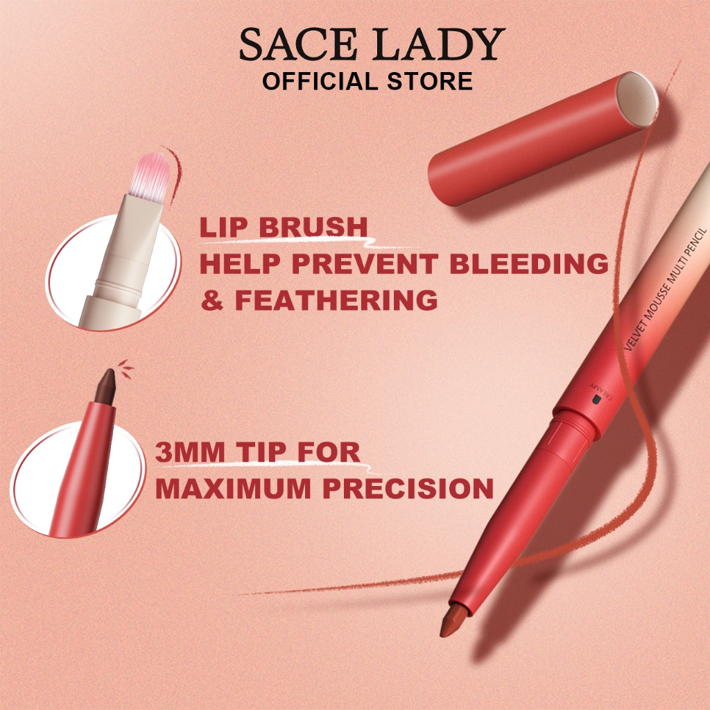 SACE LADY Chì Kẻ Viền Môi Đa Năng Trang Điểm Chuyên Nghiệp