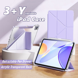 Nix Ốp Máy Tính Bảng tpu Trong Suốt Có Túi Khí & Ngăn Kéo Đựng Bút Cho ipad 7 / 8 / 9 / 10 gen air4 / 5 pro 6 Trong 1