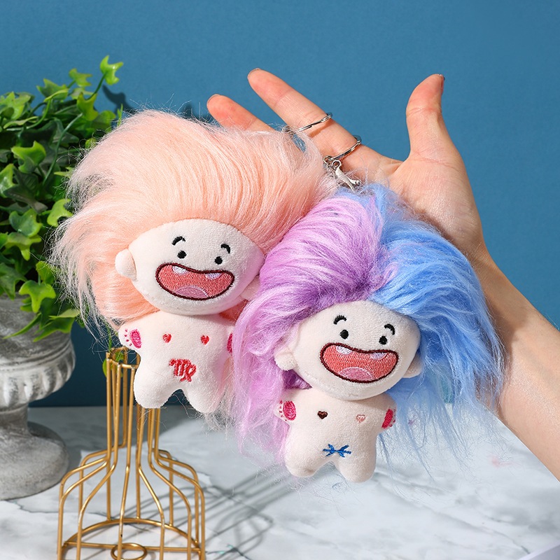 Búp bê nhồi bông 10cm Búp Bê Nhồi Bông Hình Chòm Sao Tóc Dài 10cm Dễ Thương