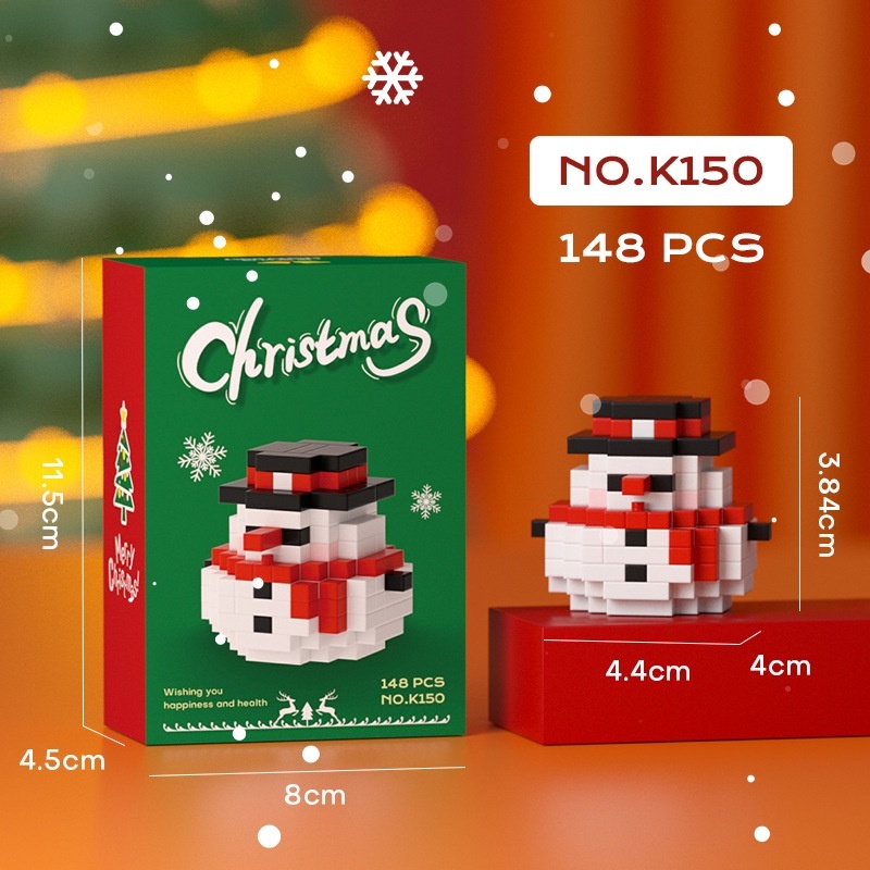 Đồ chơi khối xây dựng Giáng sinh Đồ Chơi Xếp Hình lego Ông Già Noel Vui Nhộn Cho Bé