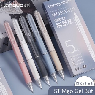 Languo Set 5 Bút Mực gel Ngòi 0.5mm Kiểu Dáng Đáng Yêu