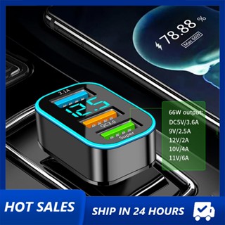 66w USB C Sạc Xe Hơi PD 30W QC3.0 Sạc Siêu Nhanh Xe Sạc Điện Thoại Bộ Chuyển Đổi Thuốc Lá Bật Lửa Cho iPhone Galaxy
