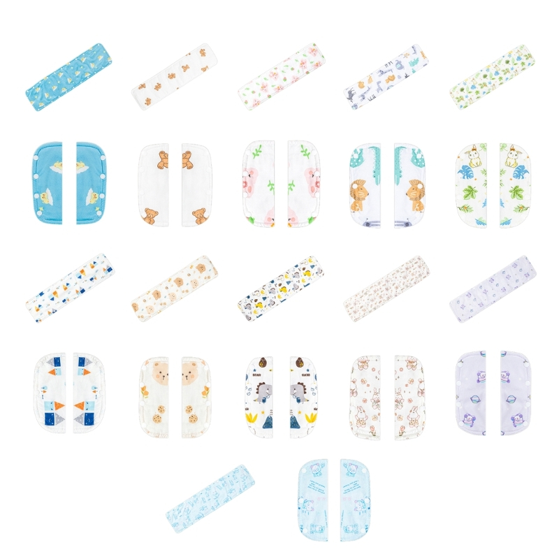 Khăn cotton 3 Lớp Gắn Tay Vịn Xe Đẩy Em Bé An Toàn