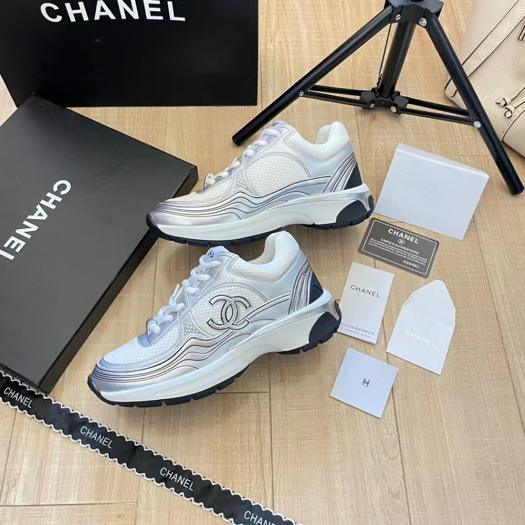 Giày Thể Thao Bạc Da Bò