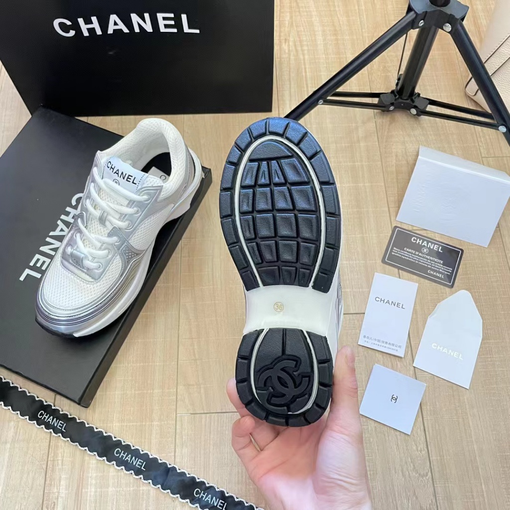 Giày Thể Thao Bạc Da Bò